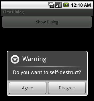 Alert Dialogs Android Example